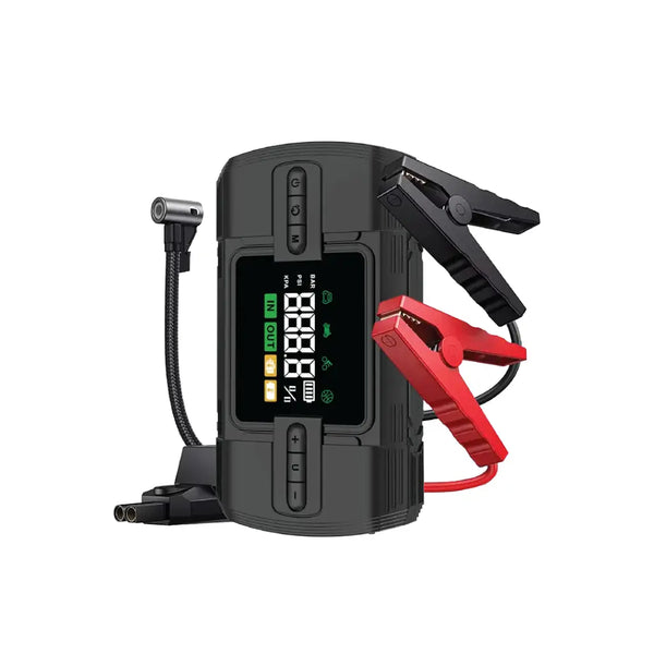 Green Lion 12V Jump Starter 12000 mAh Black - جهاز تشغيل بطارية السيارة 12000 ملي امبير 12 فولت من كرين اسود