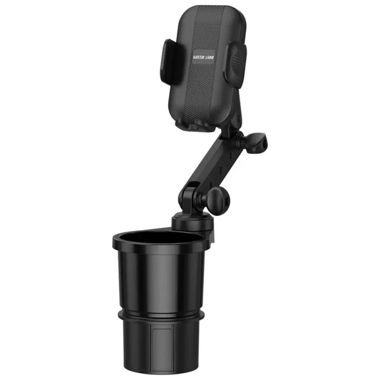 Green Lion 2-in-1 Flexgrip Car Cup Holder and Phone Mount Black - ستاند سيارة 2 في 1 من كرين اسود