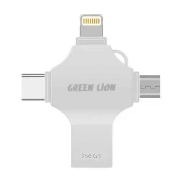 GREEN LION 4 IN 1 USB FLASH DRIVE 256GB - فلاش 4 في 1 من كرين