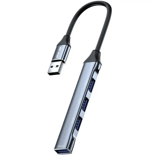 Green Lion 4IN1 USB-C Hub Docking Station Adapter Black- توصالة يو اس بي متعددة المنافذ من كرين لايون