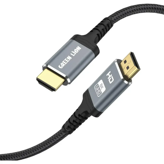 Green Lion HDMI Cable  8K HDMI 2.1 Ultra HD High-Speed 48Gbps 8K@60Hz 3M Black - كيبل اج دي تو اج دي 8K بطول 3 متر من كرين اسود
