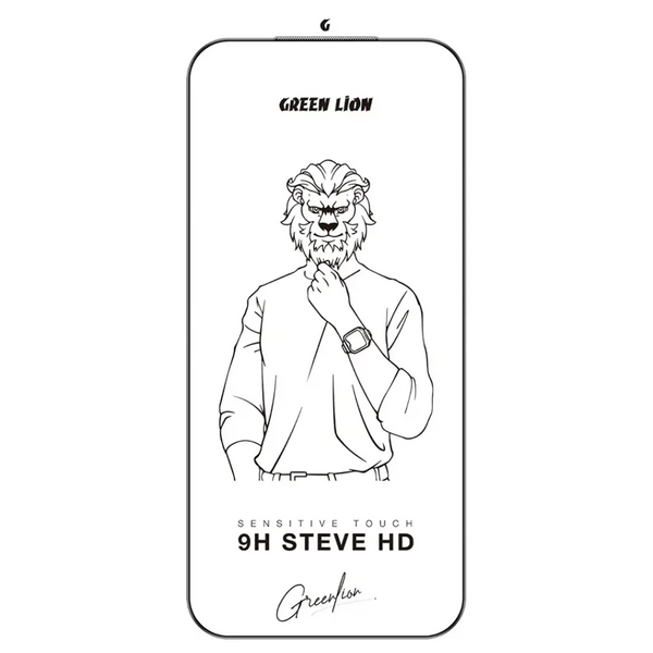 Green Lion 9H Steve HD iP Screen Protector for 17 Pro Max Clear - لاصق شفاف للايفون 17 برو ماكس شفاف من كرين