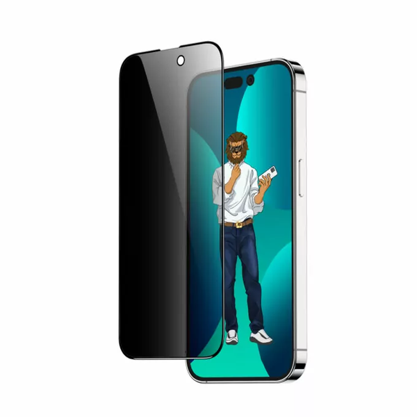 Green 9H Steve Privacy Full Glass Screen Protector for IPHONE 13 Pro Max / 14 Plus -لاصق شاشة مضلل للايفون 13 برو ماكس / 14 بلس من كرين