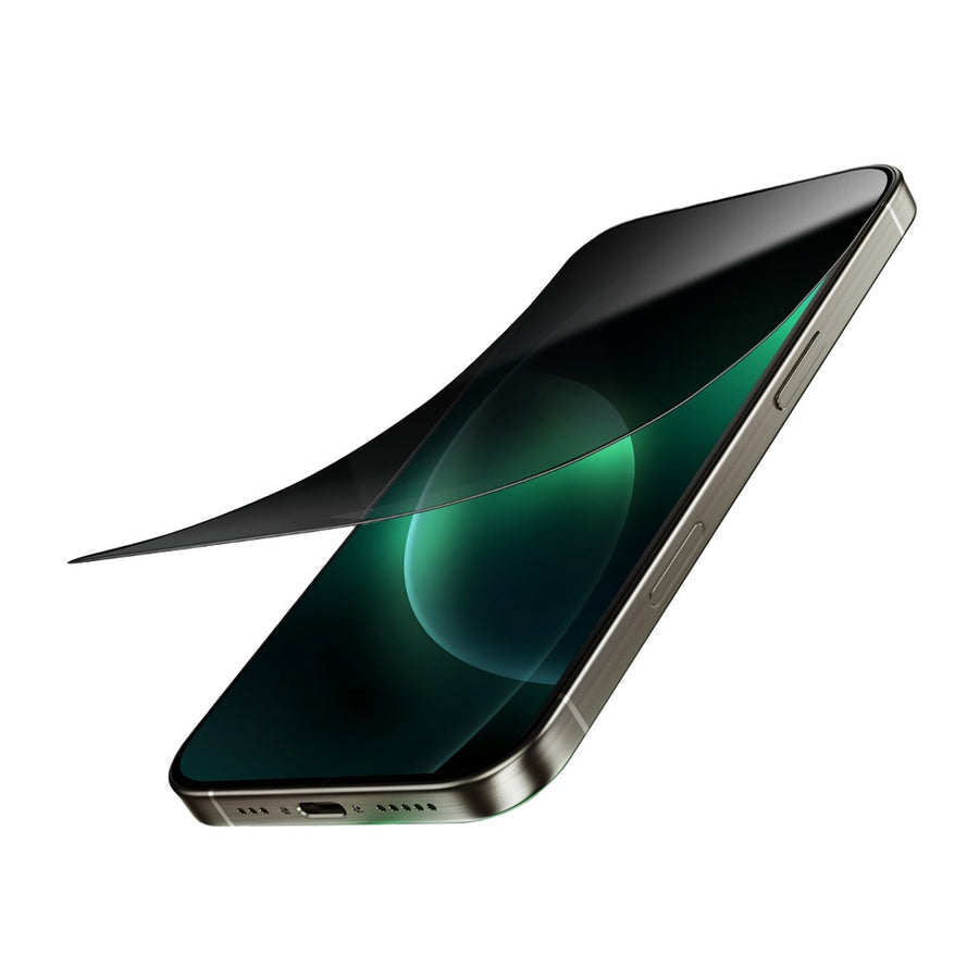 Green Lion 9H Steve Privacy Full Glass Screen Protector for iPhone 16 Pro Black - لاصق شاشة مضلل للايفون 16 برو من كرين اسود