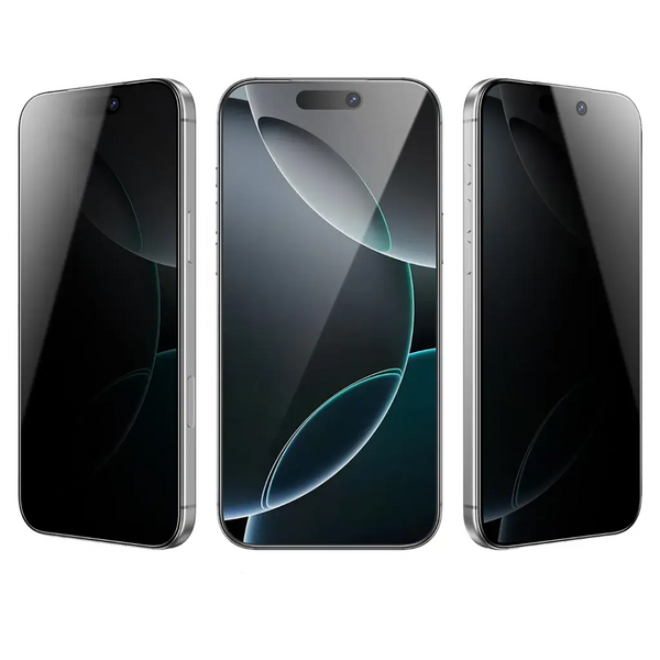 Green Lion 9H Steve Privacy Screen Protector for iP 17 Pro Max - Black -  لاصق ايفون ١٧ برو ماكس برايفسي من كرين ليون
