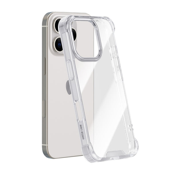 Green Lion Anti-Shock Case for iPhone 16 Plus Clear - كفر شفاف للايفون 16 بلس من كرين