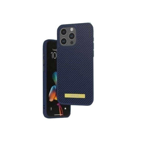 Green Lion Carbon Magsafe Metal Plate for iPhone 15Pro Max Blue - كفر كاربون ماك سيف للايفون 15 برو ماكس من كرين ازرق