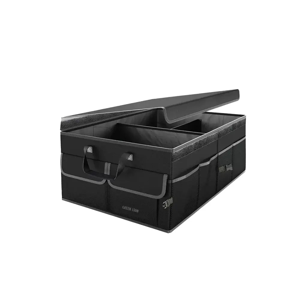 Green Lion Car Trunk Organizer 57L Black - صندوق تخزين للسيارة 57 لتر من كرين اسود
