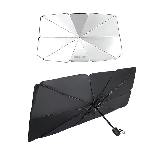 Green lion Car Windshield Umbrella black - مظلة زجاج امامي للسيارة 140×79 سم من كرين اسود