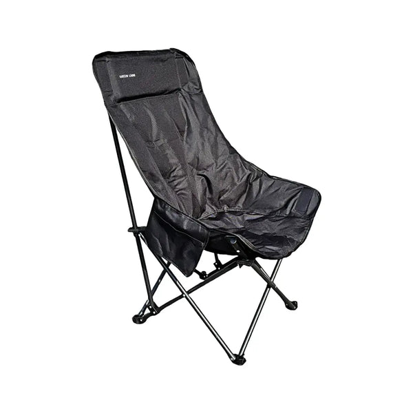 Green Lion Camping Chair Black - كرسي تخييم محمول متين مع جيب جانبي من كرين اسود