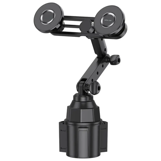 Green Lion Duo Magflex 2.6 - 3.9 Cup Holder Mount Black - ستاند سيارة مغناطيسي ثنائي من كرين اسود