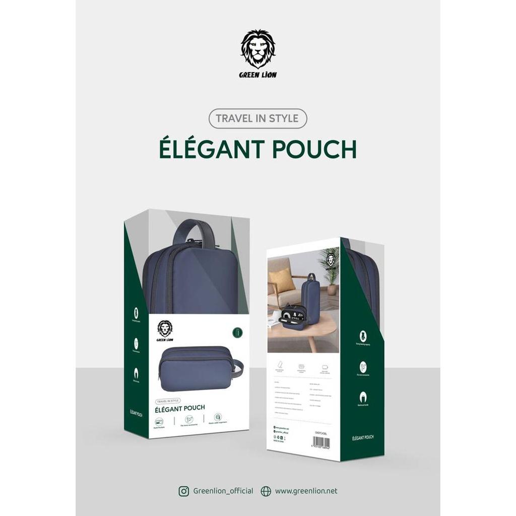 Green Lion Elegant Pouch Dark Blue - حقيبة يد محمولة من كرين ازرق