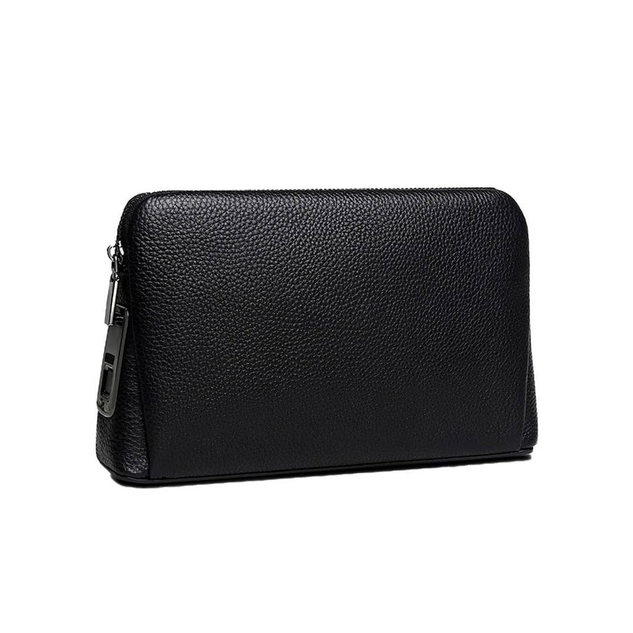 Green Lion London Smart Fingerprint Pouch Black - حقيبة يد جلد مع قفل بصمة من كرين اسود