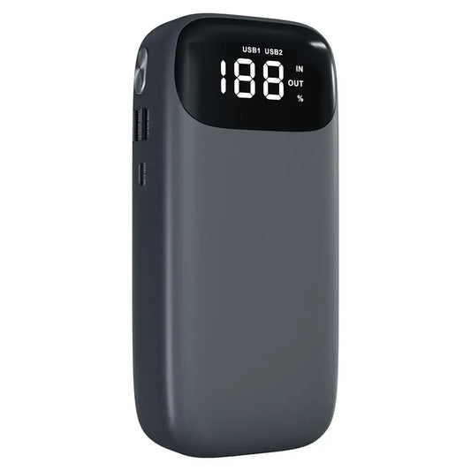 Green Lion Flex Power Jumper and Power Bank 10000mAh Gray - جهاز تشغيل بطارية السيارة مع باوربنك 10000 ملي امبير من كرين