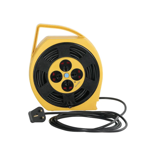 Green Lion GS-350 Power Socket Yellow - سيار كهربائي متعدد المخارج مع سلك طويل ومقبض 2200 واط من كرين اصفر