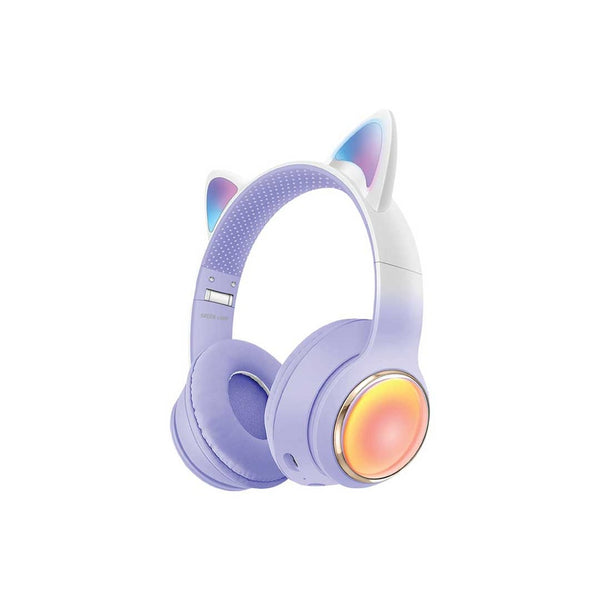 Green Lion GL-400 Kids Wireless Head Phone Purple - سماعات بلوتوث لاسلكية للاطفال من كرين بنفسجي
