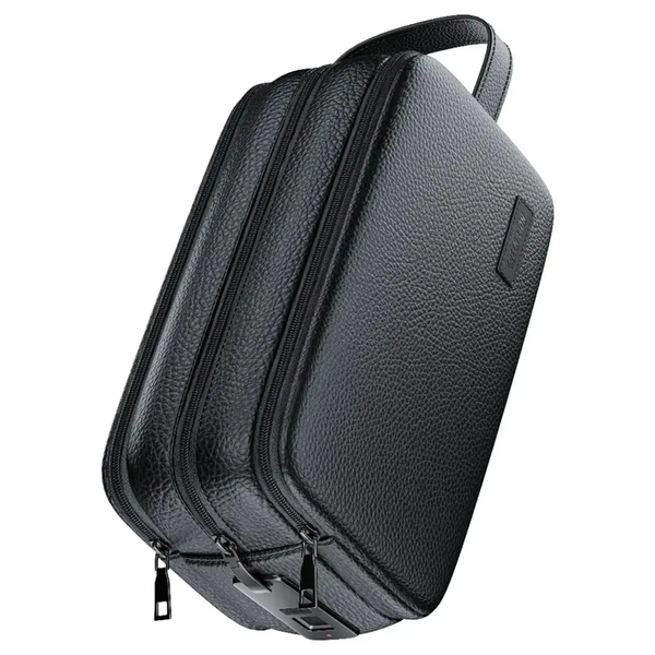 Green Lion Lyon Plus Smart Fingerprint Pouch Black - حقيبة يد جلد محمولة مع قفل بصمة من كرين اسود