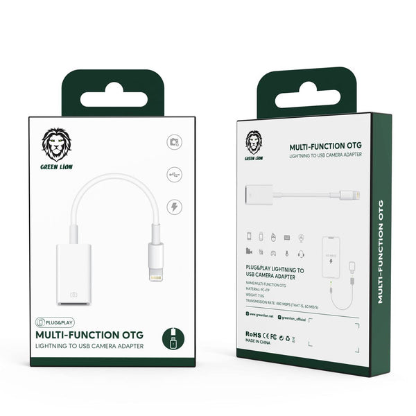 GREEN LION MULTI-FUNCTION OTG LIGHTING TO USB - توصالة لايتننغ تو يو اس بي من كرين