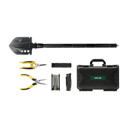 Green Lion Survival X9  Outdoor Tool Kit Black - بكج ادوات خارجية للسفر والتخييم من كرين اسود