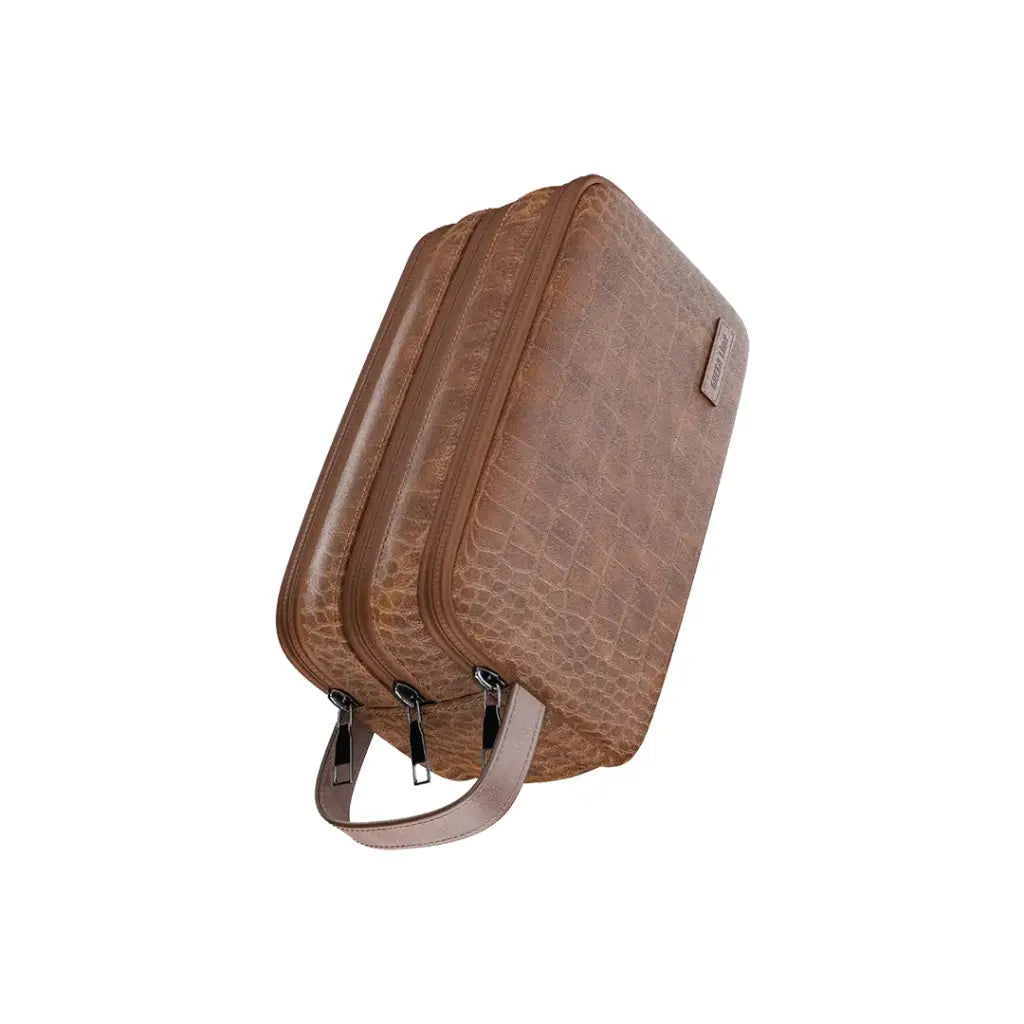 Green Lion Stallion Clutch Bag Brown - حقيبة يد جلد محمولة من كرين جوزي