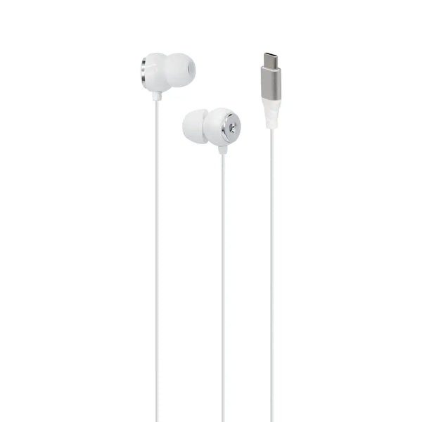 Green Lion Stereo X90 Type C Wired Earphone White - سماعات تايب سي سلكية من كرين ابيض