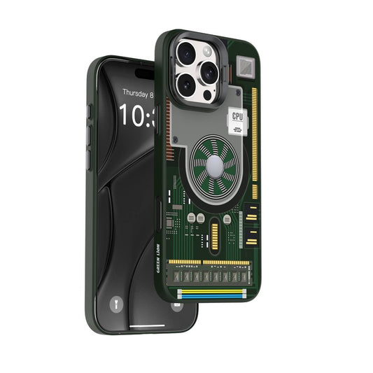 Green Lion Techguard MagSafe Case for iPhone 16Pro Max Green - كفر ماك سيف للايفون 16 برو ماكس من كرين