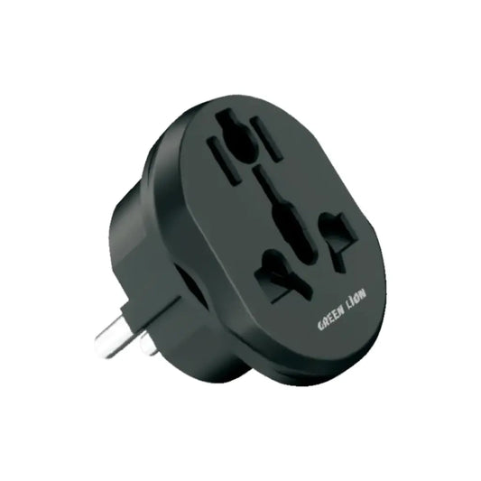 Green Lion Universal Convertion EU Plug 2 Black - قابس تحويل عالمي من كرين اسود