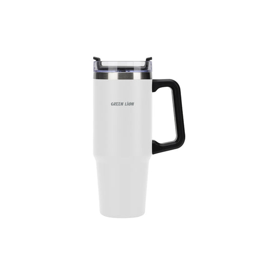 Green Lion Vacuum Travel Mug White - كوب السفر بسعة 900 مل من كرين ابيض
