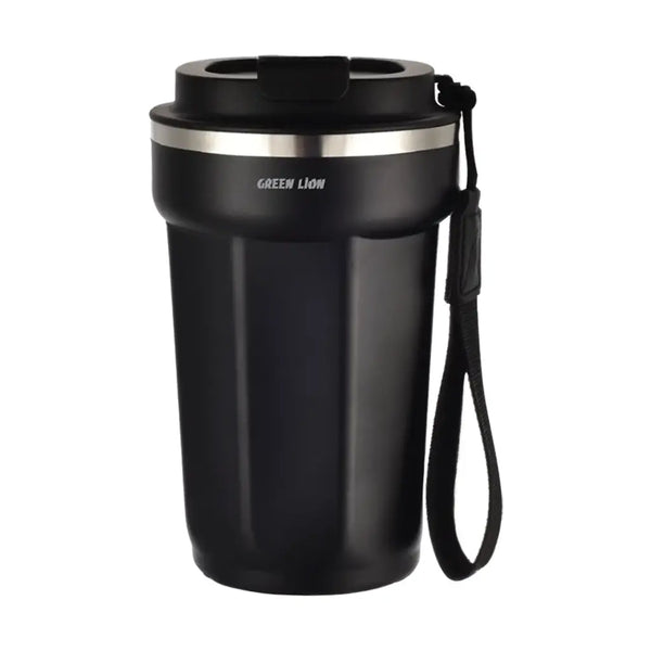 Green Lion Vacuum Mug 380 ml Black - كوب معزول مفرغ من الهواء 380 مل من كرين اسود