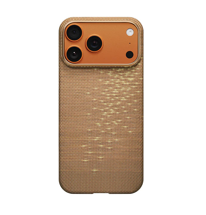 PITAKA Glints Of Gold Ultra-Slim Case For iPhone 17 Pro Max (Golden Glint) -  كفر ايفون 17 برو ماكس فائق النحافة ماك سيف من بيتاكا