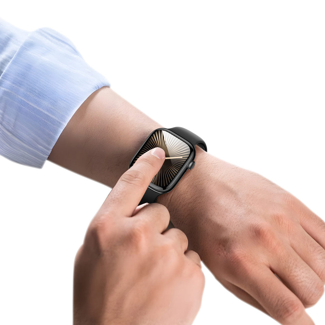 Green Lion 3D Screen Protector for Apple Watch 46mm Clear - لاصق شاشة شفاف ثلاثي الابعاد لساعة ابل 46 ملم من كرين