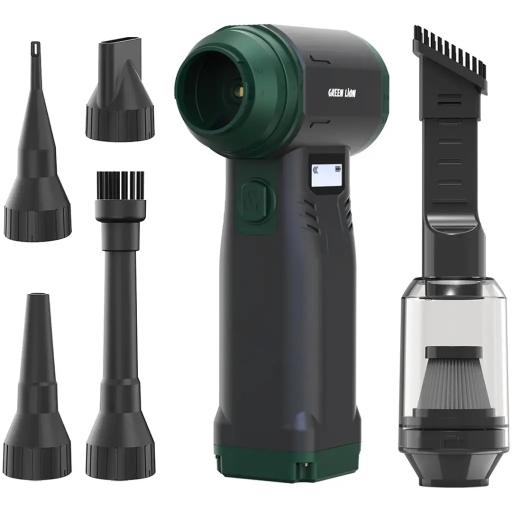 Green AIR MASTER Blower & Vacuum Cleaner 90000RPM Black - منفاخ هواء ومكنسة كهربائية من كرين لون اسود
