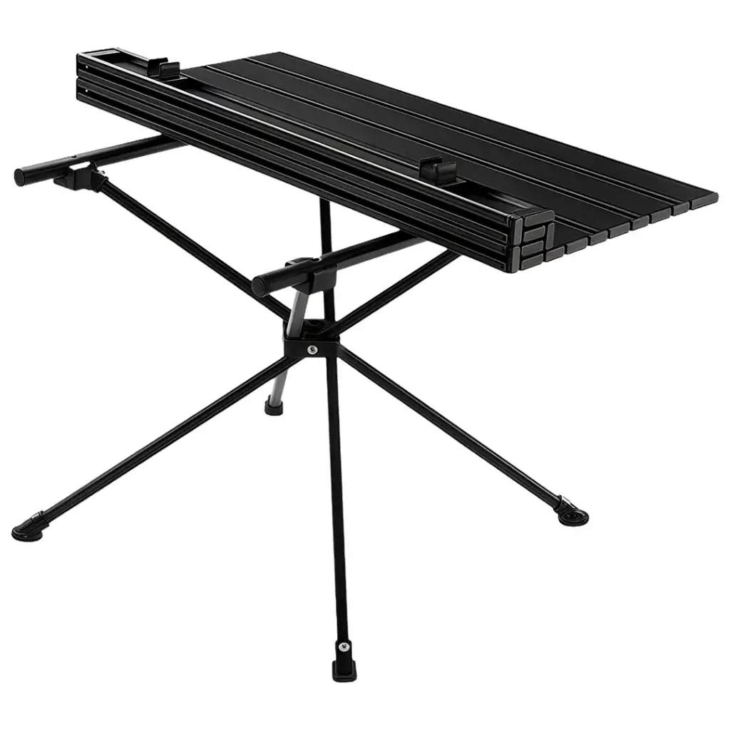 Green Lion CAMP T2 Foldable Camping Table Black - طاولة التخييم القابلة للطي بسعة تحمل 30 كجم من كرين اسود