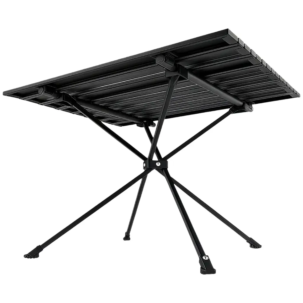 Green Lion CAMP T2 Foldable Camping Table Black - طاولة التخييم القابلة للطي بسعة تحمل 30 كجم من كرين اسود