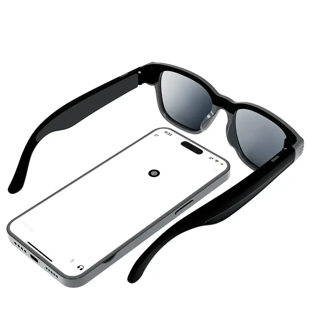 Green Lion CAPTURE Smart AI Glasses Black - نظارات ذكية بتقنية الذكاء الاصطناعي من كرين اسود