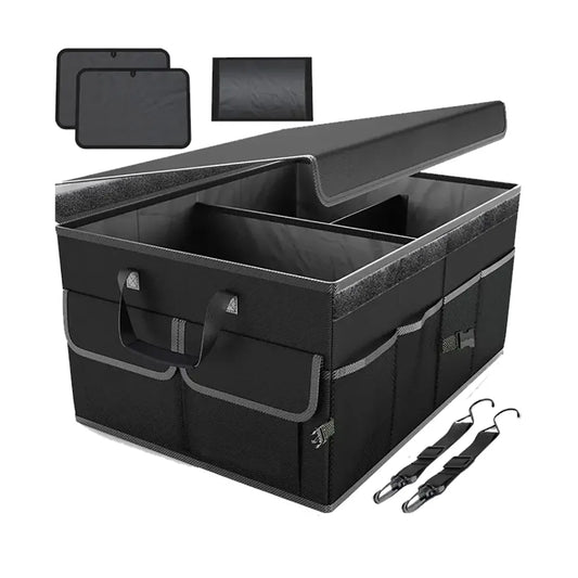 Green Lion Car Trunk Organizer 57L Black - صندوق تخزين للسيارة 57 لتر من كرين اسود