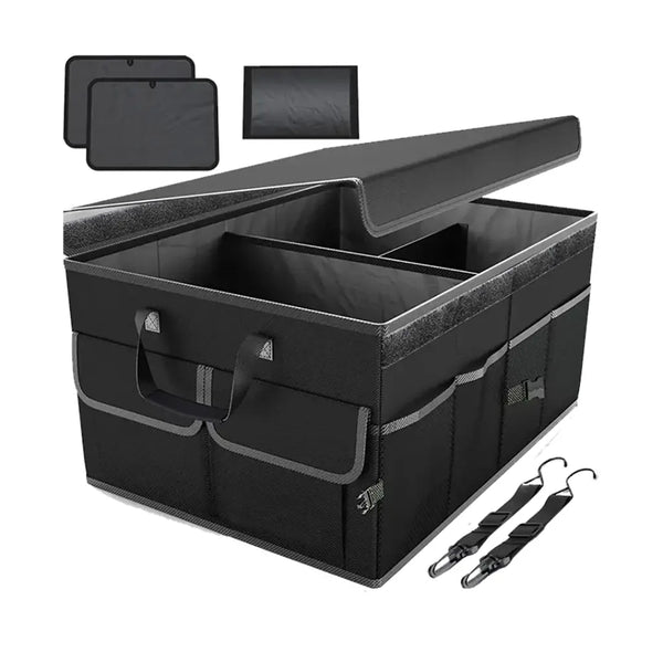 Green Lion Car Trunk Organizer 57L Black - صندوق تخزين للسيارة 57 لتر من كرين اسود