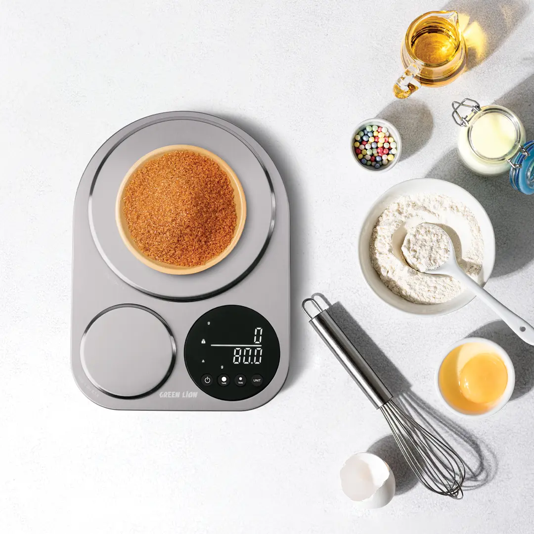 Green Lion Dual Kitchen Scale Silver - ميزان مطبخ ثنائي الاسطح من كرين فضي