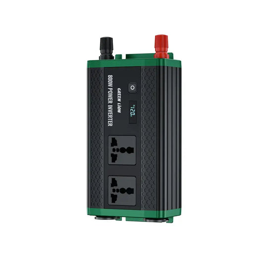 Green Lion GC-350 Car Inverter 800W Power DC 12V - 2 AC Sockets  PD30W Black - محول طاقة للسيارة يعمل بتيار مستمر 12 فولت مزود بمنفذي تيار متردد من كرين اسود