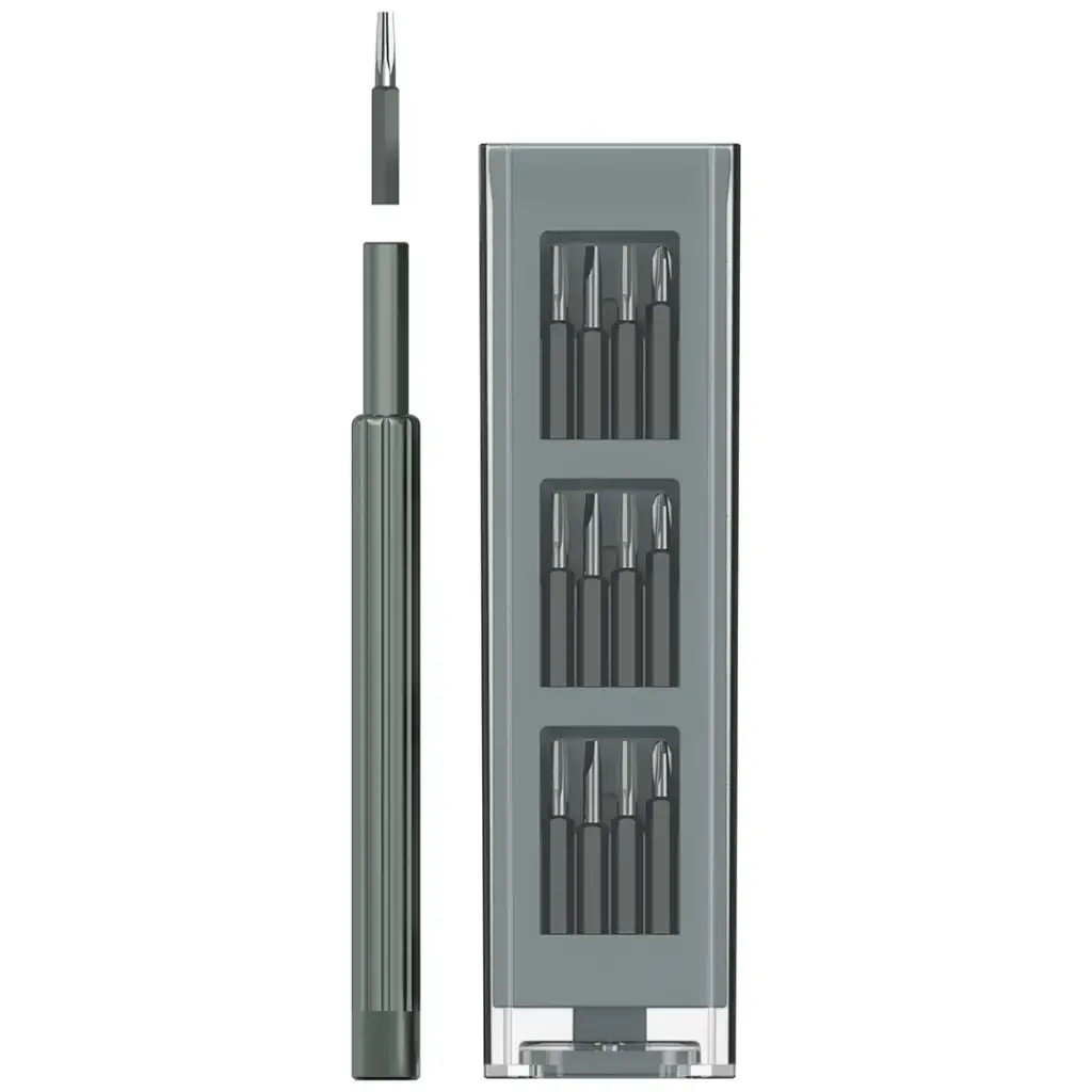 Green Lion GMS-42 Manual Screwdriver 42 Piece  CR-V Bit Set Grey - مفك براغي يدوي مع طقم 42 قطعة CR-V من كرين