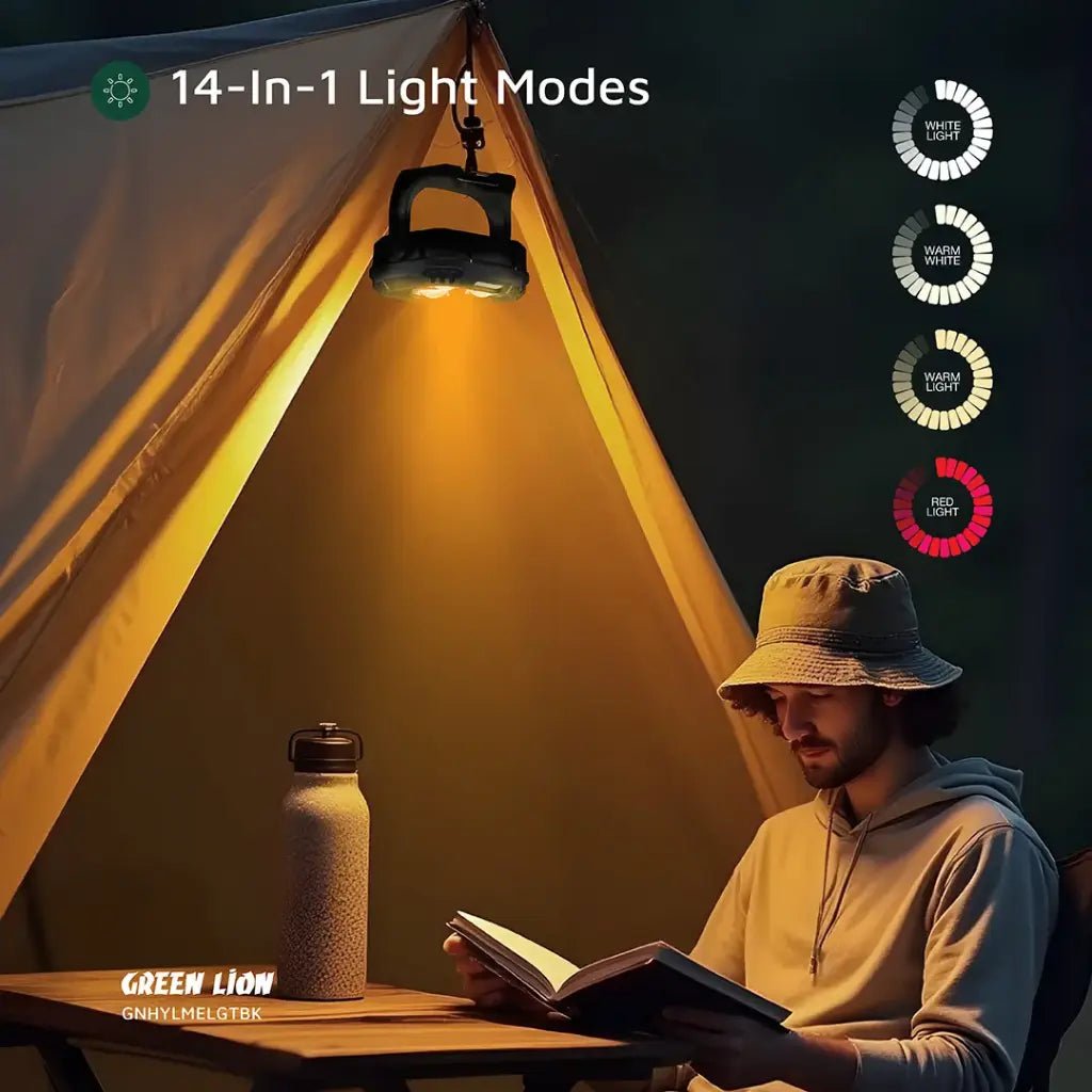 Green Lion Hyper Lume Working Light 1000LM - Black-كشاف اضاءة عمل قوي هايبر لوم من غرين لايون بقوة إضاءة 1000 لومن – أسود