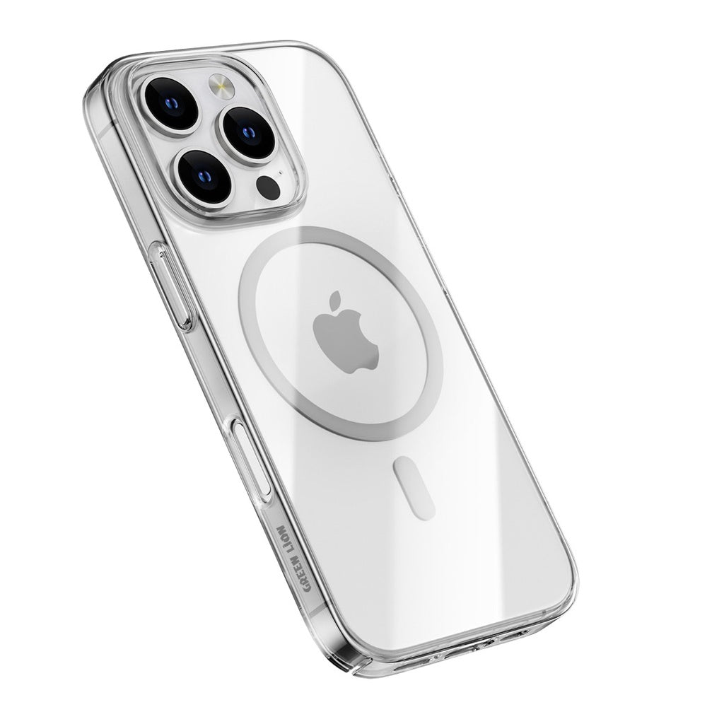 Green Lion Magsafe Crystal Clear Case iPhone 16 Pro Clear  - كفر شفاف  ماك سيف للايفون 16 برو من كرين