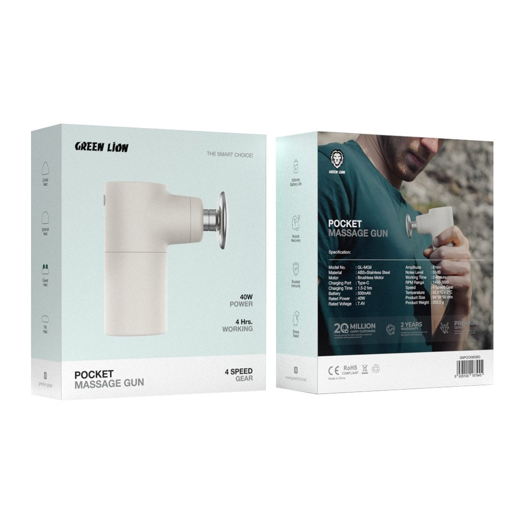 Green Lion Pocket Massage Gun مسدس مساج محمول من غرين لايون – بيج