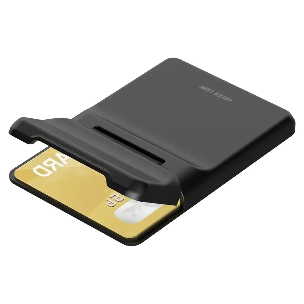Green Lion W3- Magsafe Wallet Card Holder Black - محفظة بطاقات مغناطيسية من كرين