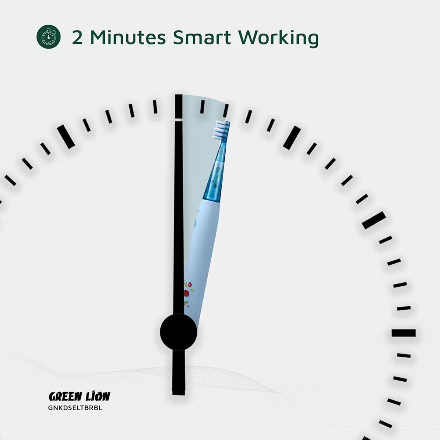 Green Lion Kids Electric Toothbrush Blue - فرشاة اسنان كهربائية للاطفال من كرين ازرق