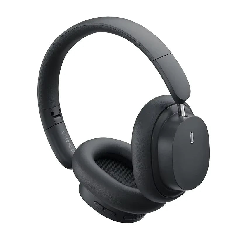 BASEUS BOWIE D05 WIRELESS HEADPHONES CLUSTER BLACK - سماعات هيدسيت لاسلكية من باسيوس اسود