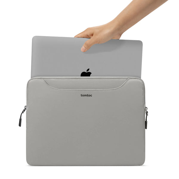 Tomtoc Light-A21 Dual-color Slim Laptop Handbag 13.5 Inch Gray-حقيبة لابتوب من تومتك
