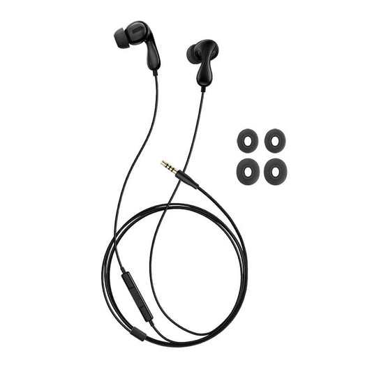 BASEUS ENCOK HZ20 WIRED EARPHONES CLUSTER BLACK - سماعات اوكس 3.5 مم من باسيوس اسود