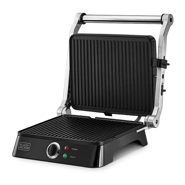 Black&Decker CG1400-B5 1400W Contact Grill - شواية كهربائية قابلة للضغط 1400 واط من بلاك اند ديكر