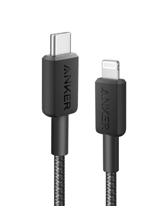 ANKER 322 USB-C TO LIGHTNING CABLE 3FT BLACK - كيبل تايب سي ايفون من انكر